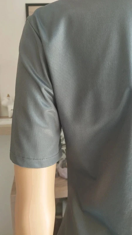 Women's grey overshirt – Short sleeves – Vintage style – One size (see measurements) – photo 2
